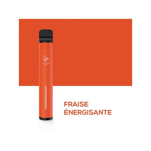 pod jetable elfbar 600 fraise energisante 2ml 20mg